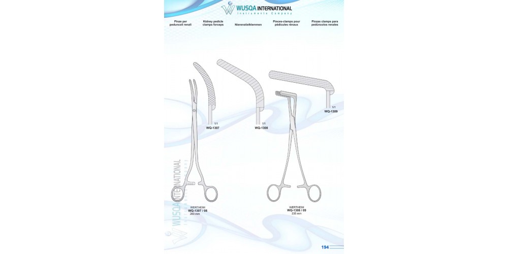 Kidney Pedicle Clamp Forceps 